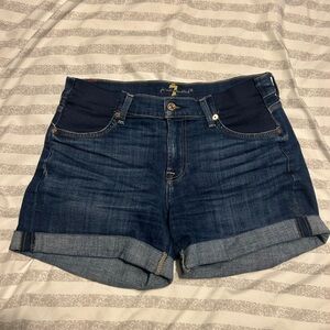 7 For All Mankind Maternity Jean Shorts